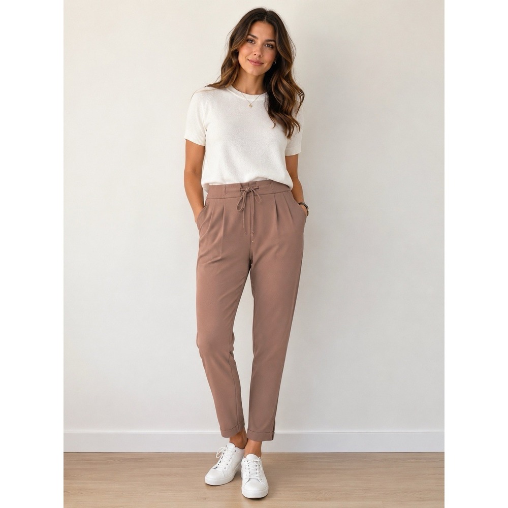 Betabrand SoHo Jogger Slim Pants Women's XS Blush Pink Stretch Pull On Career
